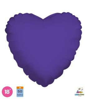 Mylar Purple Heart 18" pack 50pcs