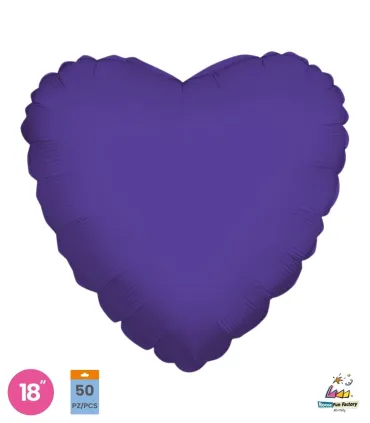 Mylar Purple Heart 18" pack 50pcs