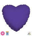 Mylar Purple Heart 18" pack 50pcs