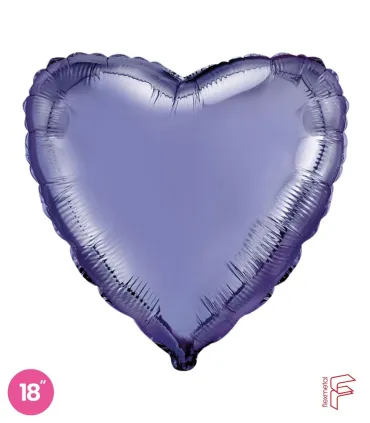 Mylar Lilac Heart 18" 1pc