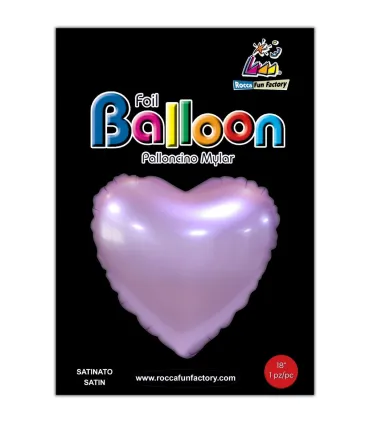 Mylar Heart Light Purple Satin 18" 1pc