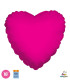 Mylar Fuchsia Heart 18" pack 50pcs