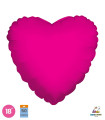 Mylar Fuchsia Heart 18" pack 50pcs