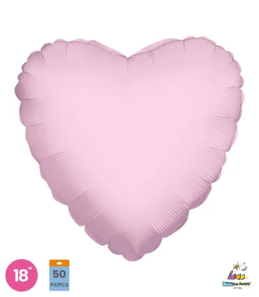Light Pink Heart Mylar 18" pack 50pcs
