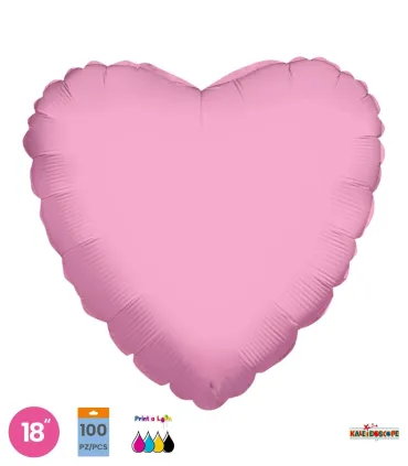Mylar Pink Heart Baby 18" pack 100pcs