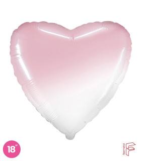 Mylar Pink Heart Baby Gradient 18" 1pc