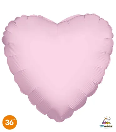 Light Pink Heart Mylar 36" 1pc