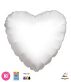 Mylar Heart White 18" for printing pack 50pcs
