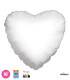 Mylar White Heart 18" pack 100pcs