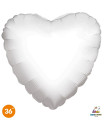 Mylar White Heart 36" 1pc