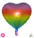 Mylar Rainbow Heart 18" 1pc