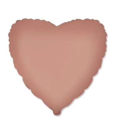 Mylar Pink Heart Vintage Satin 18" 1pc
