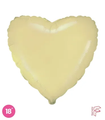 Mylar Heart Cream 18" 1pc