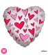 Mylar Colored Hearts Clear View Heart 18" 1pc