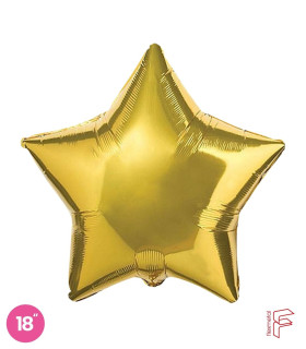 Mylar Star Gold 18" 1pc