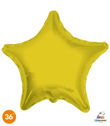 Mylar Star Gold 36" 1pc