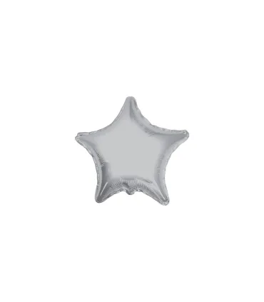 Mylar Star Silver 4" pack 5pcs