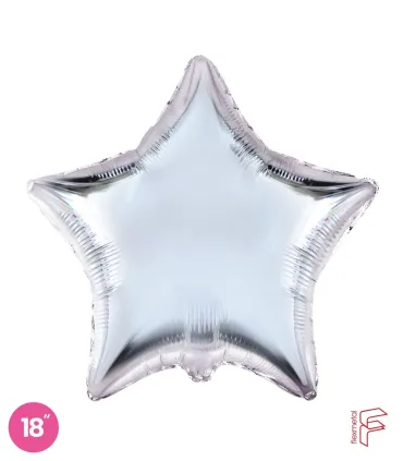 Mylar Star Silver 18" 1pc