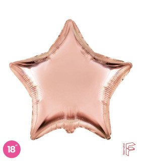 Mylar Star Pink Gold 18" 1pc