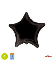 Mylar Black Star 4" pack 5pcs