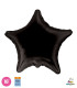 Mylar Star Black 18" pack 50pcs