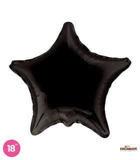 Mylar Black Star 18" 1pc