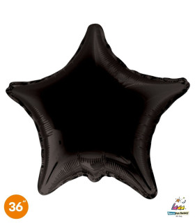 Mylar Star Black 36" 1pc