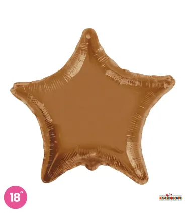 Mylar Star Brown Moka 22" 1pc