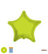 Mylar Star Lime Green 4" pack 5pcs