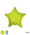 Mylar Star Lime Green 4" pack 5pcs