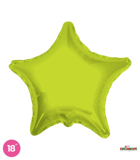 Mylar Star Lime Green 18" 1pc