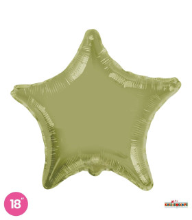 Mylar Star Olive Green 22" 1pc