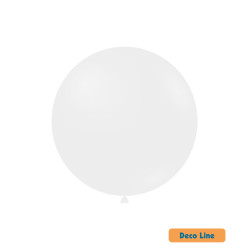 18" White 200 Rocca Decorator Line Latex Balloons bag of 20pcs