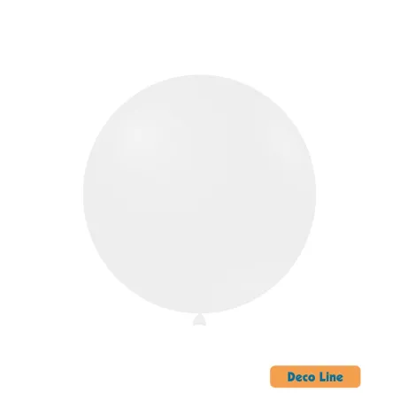 18" White 200 Rocca Decorator Line Latex Balloons bag of 20pcs