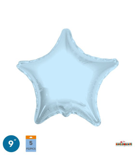Mylar Star Celeste 9" pack 5pcs