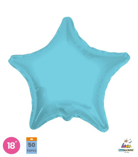 Mylar Star Celeste Light 18" pack 50pcs