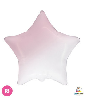 Mylar Star Rosa Baby Gradient 18" 1pc