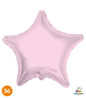 Mylar Light Pink Star 36" 1pc