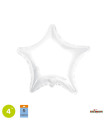 Mylar Star White 4" pack 5pcs