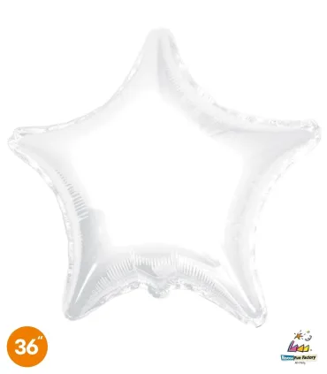 Mylar Star White 36" 1pc