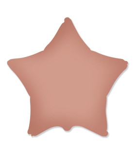 Mylar Star Pink Vintage Satin 18" 1pc