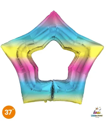 Mylar Stylized Star Gradient 37" 1pc