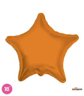 Mylar Star Orange 18" 1pc