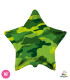 Mylar Military Green Star 18" 1pc