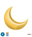 Mylar Moon Gold 9" pack 5pcs
