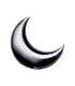 Mylar Moon Nera 9" pack 5pcs
