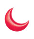 Mylar Moon Rossa 9" pack 5pcs