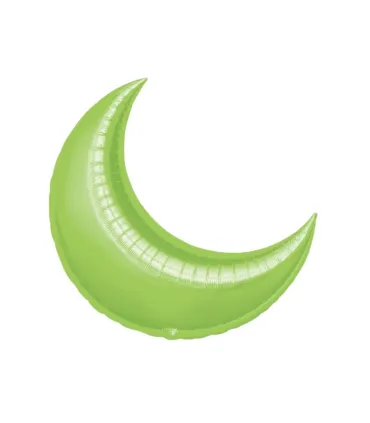 Mylar Moon Lime Green 9" pack 5pcs