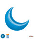 Mylar Moon Blu 9" pack 5pcs