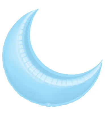 Mylar Light Blue Moon 36" 1pc